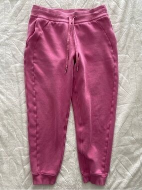 Lululemon Scuba High-Rise Jogger Fleece Size 8 Pink Blossom